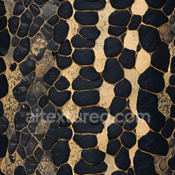 seamless Seamless 3D Skin PBR Texture with Stylized Large Scales and Matte Black-Tan Variation texture 8k free download PBR