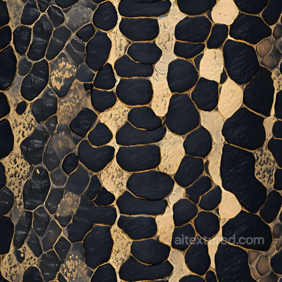 Skin PBR Texture with Stylized Large Scales and Matte Black-Tan Variation Skin texture preview