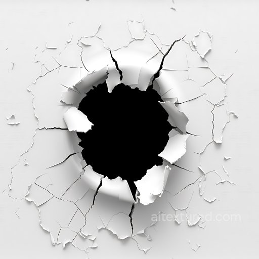 Cracked And Hole Texture Of White Broken Paint Surface seamless Cracked & Holes PBR texture