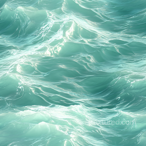 Water PBR Texture Featuring Realistic Ocean Surface Waves and Light Reflections seamless Water PBR texture