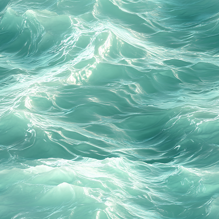 Water Featuring Realistic Ocean Surface Waves and Light Reflections seamless PBR texture preview