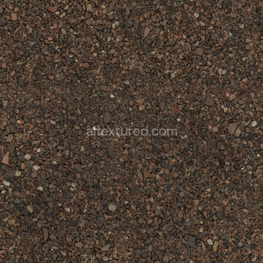 Pebbles Railroad Pathway — Rough Pebbles Railroad Gravel Stones Rough — PBR seamless 3D texture