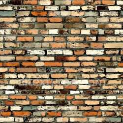 seamless Seamless 4K PBR Texture of Multicolored Cracked Brick Wall with Weathered Surface texture 8k free download PBR