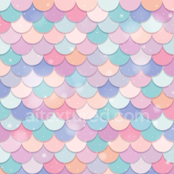 seamless Seamless 3D PBR Texture of Pastel Colored Mermaid Scale Pattern with Sparkles texture 8k free download PBR