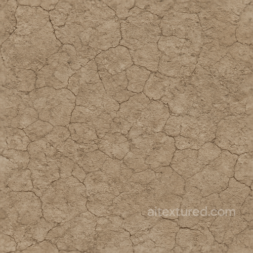 Dried Cracked Muddy Wet Earth Surface seamless Tactile PBR texture