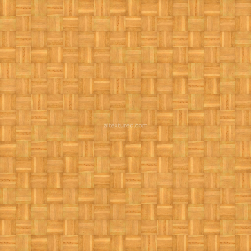 Seamless PBR wood floor texture with warm tones
