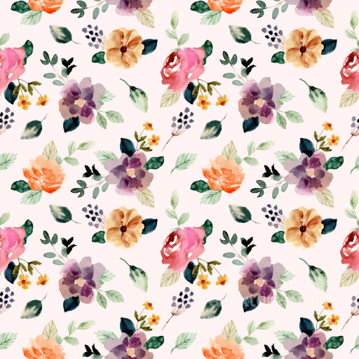 with Soft Watercolor Floral Patterns in Pastel Colors seamless Floral  PBR texture