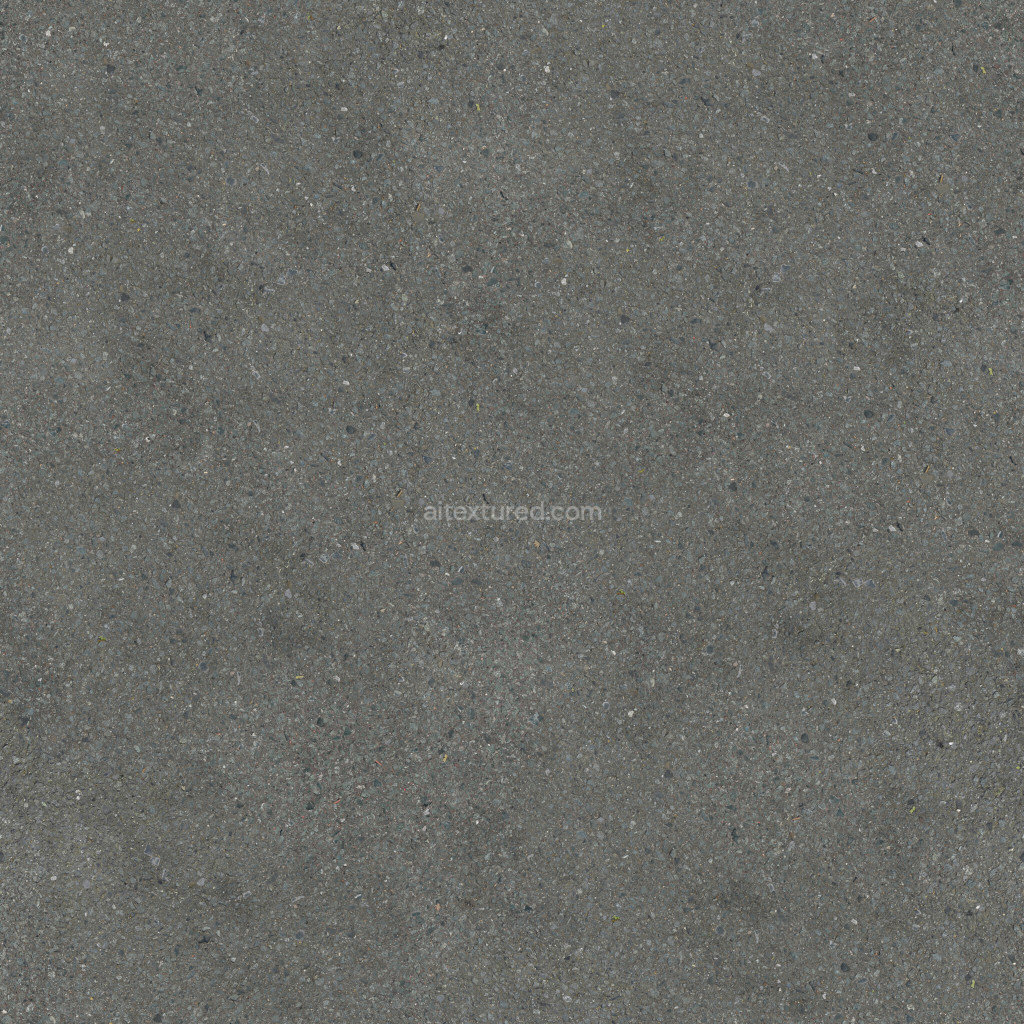 Seamless asphalt PBR texture with a dark, coarse surface