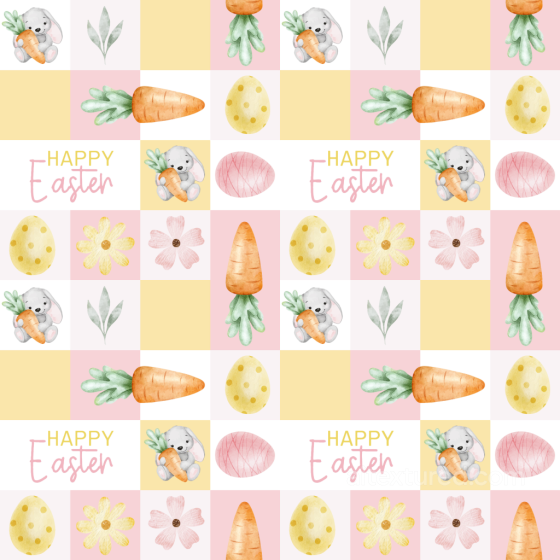 Digital Paper Texture Featuring Easter Bunny, Carrots, and Eggs All Christmas Digital paper texture preview