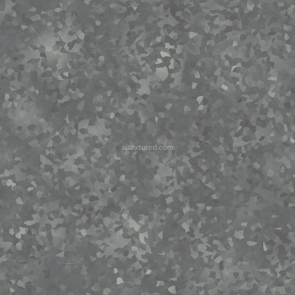 Seamless PBR metal texture with a smooth gray surface
