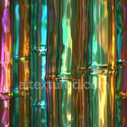 seamless Seamless 3D PBR Texture of Glossy Translucent Bamboo Stalks with Vibrant Color Shifts texture 8k free download PBR
