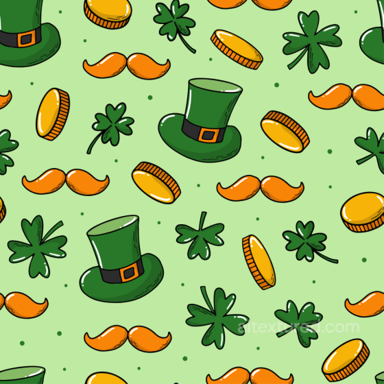 Cartoon Style St Patrick Festive Pattern Texture St patrick texture preview