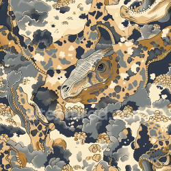 seamless Seamless 3D PBR Desert Camouflage Texture with Artistic Stylized Reptilian Motifs texture 8k free download PBR