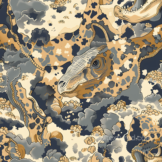 Desert Camouflage Texture with Artistic Stylized Reptilian Motifs Color Camouflage texture preview