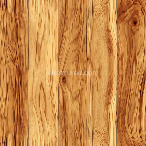 Seamless 3D PBR Light Oak Wood Planks Texture with Natural Grain and Knots
