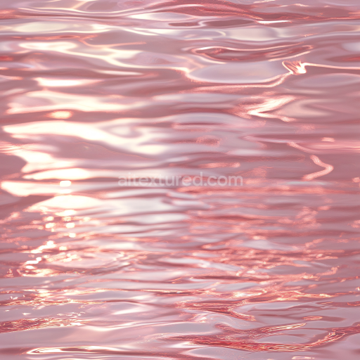 Seamless 3D PBR Pink Stylized Water Surface Texture with Smooth Shimmering Waves