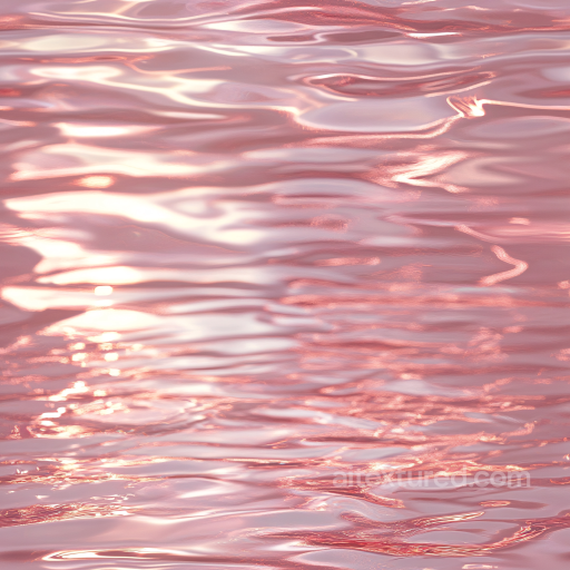 Pink Stylized Water Surface Texture with Smooth Shimmering Waves seamless Water PBR texture