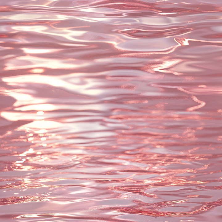 Pink Stylized Water Surface with Smooth Shimmering Waves seamless PBR texture preview