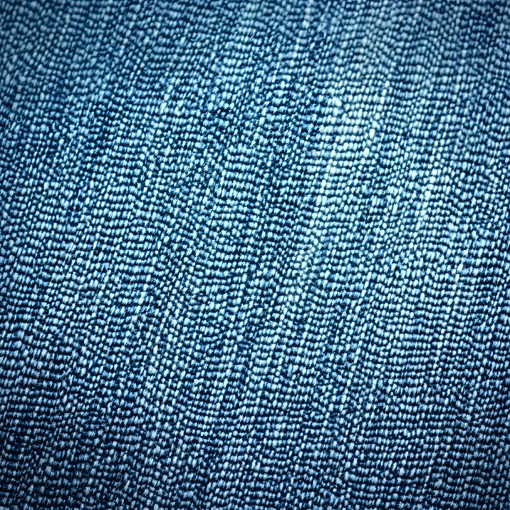 Cracked Denim Fabric with Distressed Blue Worn Pattern seamless PBR texture preview