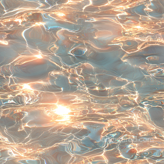 Shimmering Water Surface Seamless Texture with Golden Highlights Water texture preview