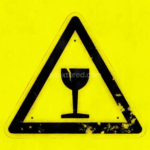 Sign Warning Pbr Texture Seamless Tileable Grunge Black Yellow Sharp