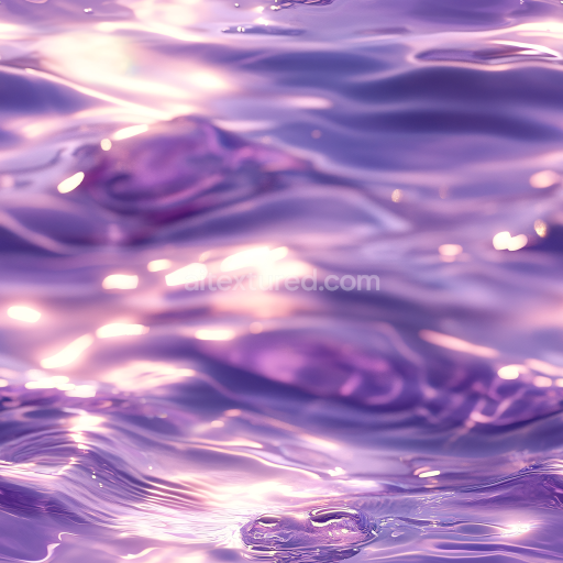 Seamless 3D Water PBR Texture Featuring Soft Purple Stylized Rippled Surface