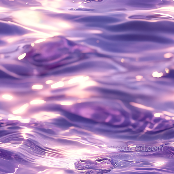 Water PBR Texture Featuring Soft Purple Stylized Rippled Surface Water texture preview