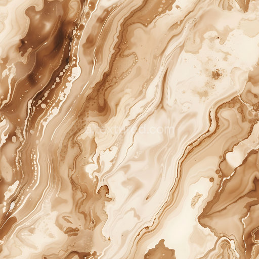 Seamless 3D Cappuccino Marble PBR Texture with Fluid Vein Patterns and Polished Finish