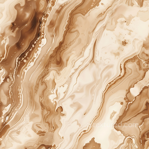 Cappuccino Marble PBR Texture with Fluid Vein Patterns and Polished Finish seamless Marble PBR texture