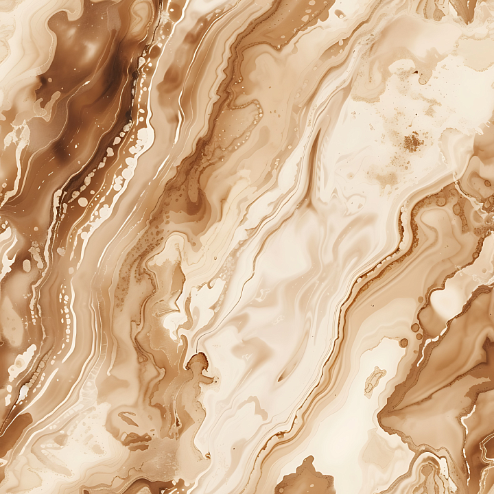 Cappuccino Marble with Fluid Vein Patterns and Polished Finish seamless PBR texture preview