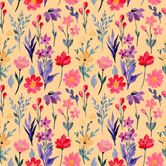 Featuring Watercolor Floral Pattern on Soft Peach Floral texture preview