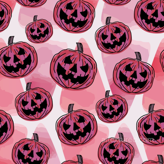 Watercolor Halloween Pumpkin Pattern Texture with Pink and Black Tones Watercolor Halloween texture preview