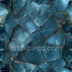 seamless Seamless 3D PBR Cracked Blue Glass Texture with Sharp Fractures and Iridescent Sheen texture 8k free download PBR