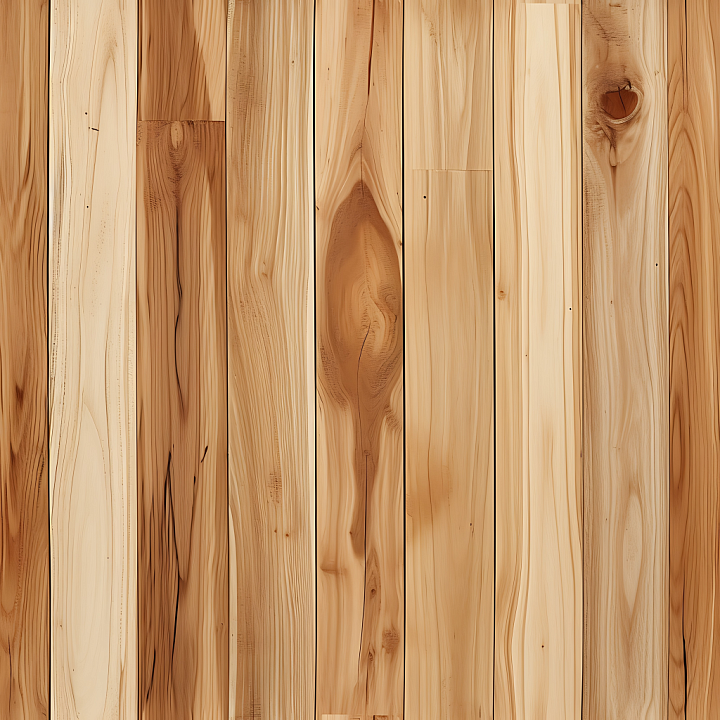 Light Pine Wood Planks with Natural Knots and Grain seamless PBR texture preview