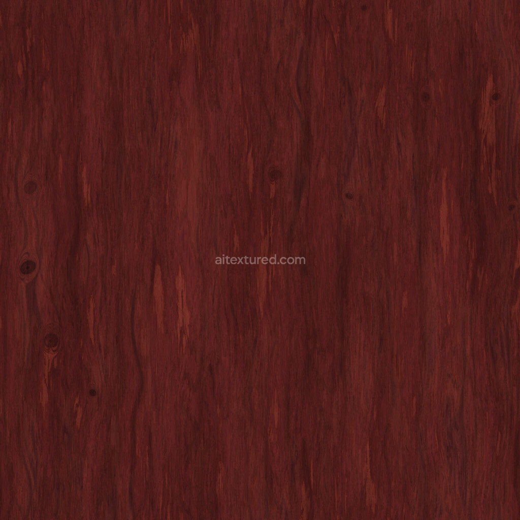 Seamless wood PBR texture with rich brown tones and grain