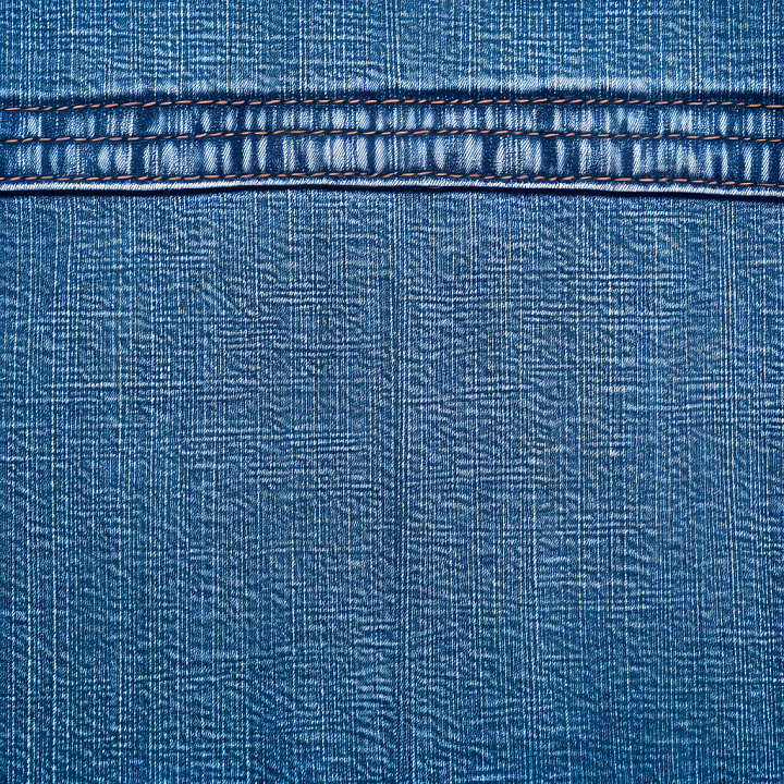 Cracked Denim Fabric With Stitched Detailing seamless PBR texture preview