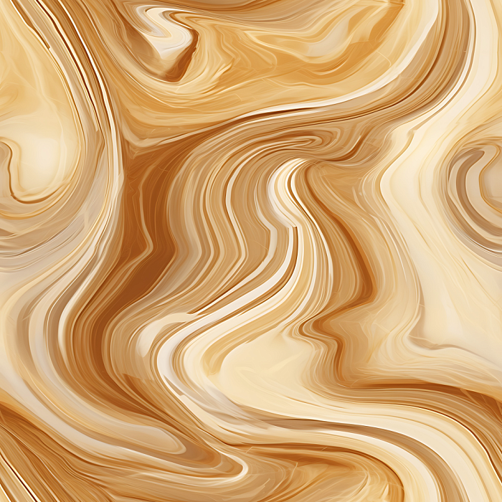 Brown and Cream Swirling Marble with Polished Finish seamless PBR texture preview