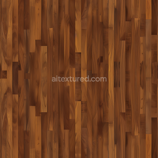 Seamless 3D PBR Rustic Cherry Wood Floor Texture with Mixed Grain Patterns