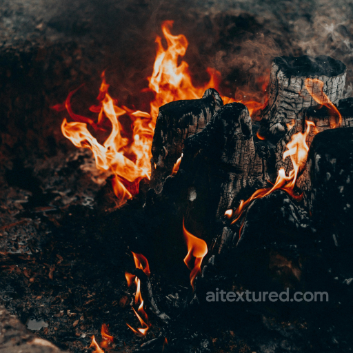 Charred Wood Texture with Burnt Surface seamless Wood PBR texture