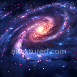 seamless Seamless 3D Space PBR Texture Featuring Spiral Galaxy with Luminous Nebula Clouds texture 8k free download PBR
