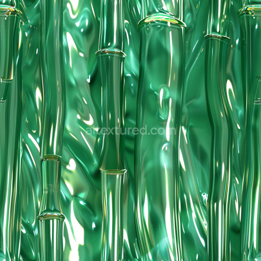 Seamless 3D PBR Texture Featuring Glossy Green Plastic Tubes with Smooth Reflective Surface
