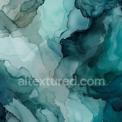 seamless Seamless 3D Alcohol Ink PBR Texture Featuring Teal Fluid Waves and Delicate Veins texture 8k free download PBR