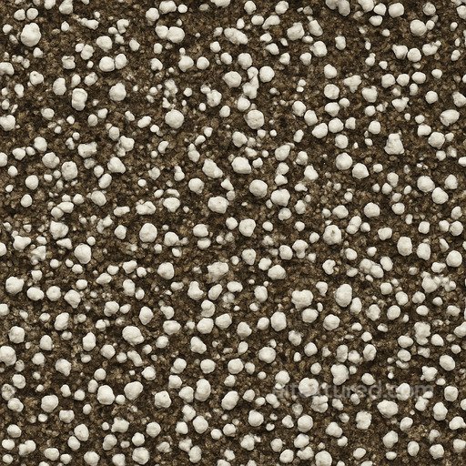 Perlite Soil Mix White Granules seamless Sand-soil PBR texture