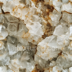 seamless Seamless 3D Calcite Crystal Stone PBR Texture with Translucent White and Brown Patterns texture 8k free download PBR
