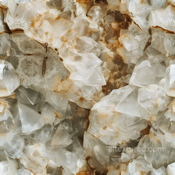 Calcite Crystal Stone PBR Texture with Translucent White and Brown Patterns Stone texture preview