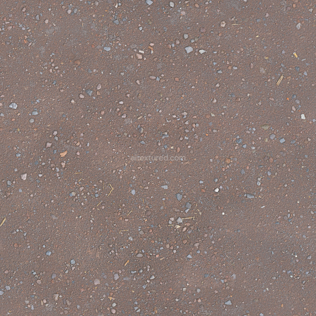 Seamless PBR ground texture with gravel and dirt