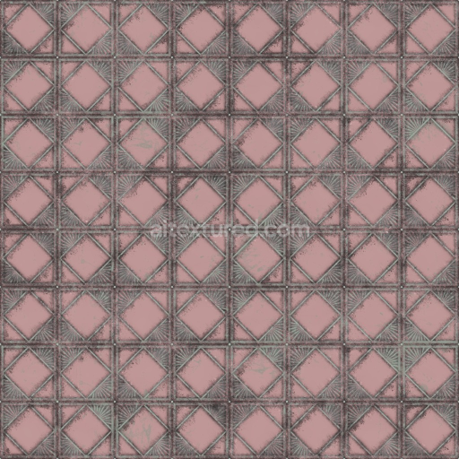 Archviz Art Deco Metal Substance Designer Tiles — Seamless PBR Texture