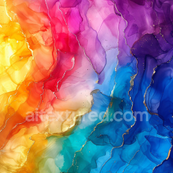 seamless Seamless 3D Alcohol Ink PBR Texture Featuring Vibrant Multicolor Flows and Metallic Gold Veins texture 8k free download PBR