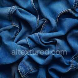 seamless Seamless 3D PBR Cracked Denim Fabric Texture with Deep Blue Folds and Tears texture 8k free download PBR