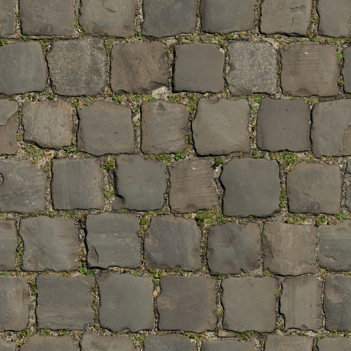 Cobblestone Old Garden seamless PBR texture preview